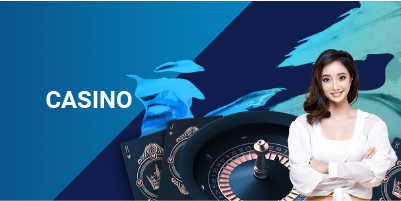 Girl with Roulette table on the background