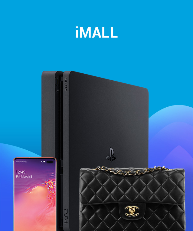 iMall PS4, mobile phone and handbag