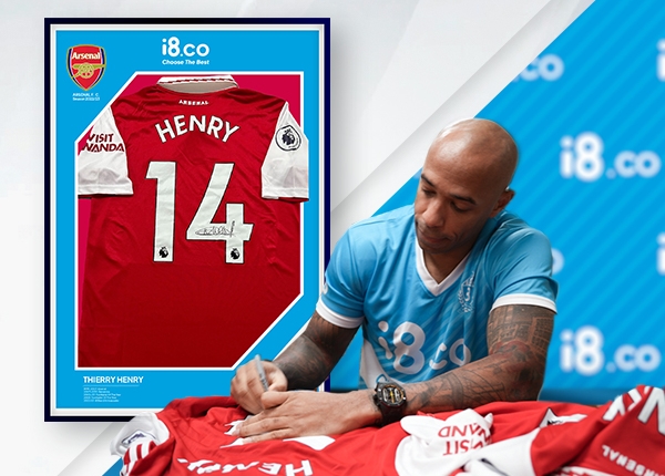 Exclusive signed Arsenal Jersey by Thierry Henry